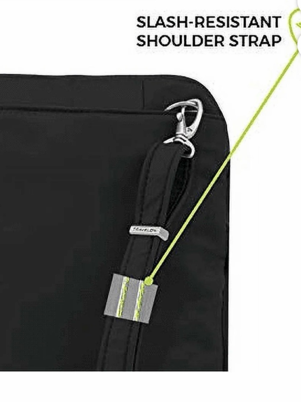 Travelon RFID Anti-Theft Slim Crossbody Travel Bag Purse Organization Black - Picture 12 of 16